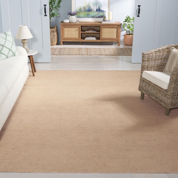 Natural Fiber 8 ft. x 10 ft. Gold Abstract Area Rug