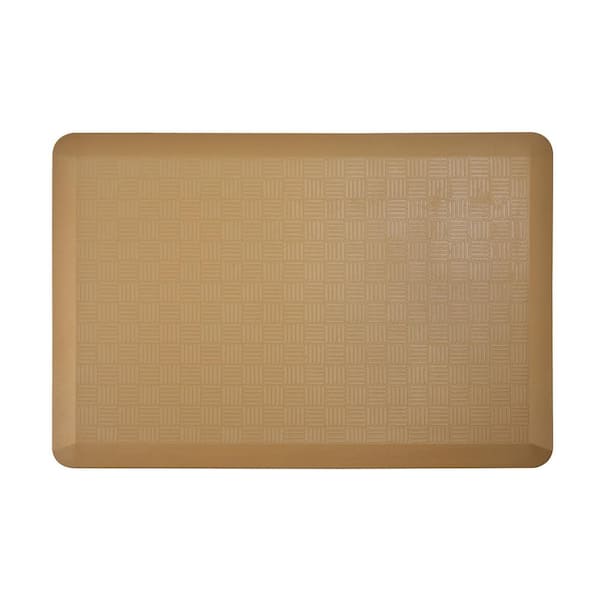 Aspen Creative Corporation Ice Coffee Basket Weave Pattern 24 in. x 36 in. Anti-Fatigue Comfort Floor Mat (2-Pack)