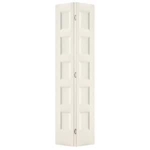 24 in. x 80 in. Conmore White Paint Smooth Hollow Core Molded Composite Interior Closet Bi-Fold Door
