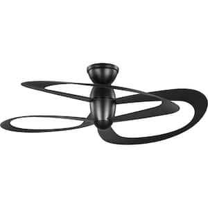 Willacy 48 in. 3-Blade Black DC Motor Contemporary Ceiling Fan