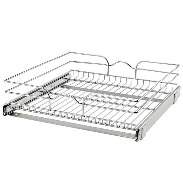 Rev-A-Shelf Silver Kitchen Cabinet Pull Out Shelf Organizer, 21 in. x 20 in.