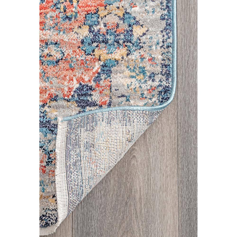 Multicolor Vintage Transitional Synthetic Area Rug, 6' 7" x 9'