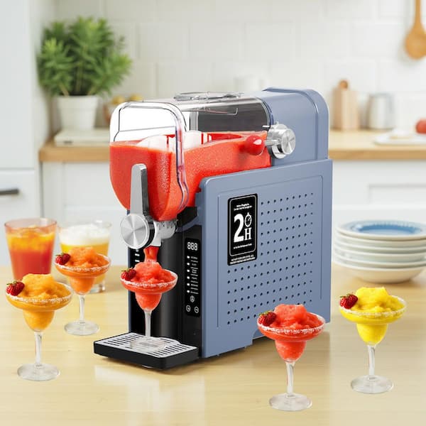 92 oz. ABS Plastic Blue Snow Cone Machine with 6 Preset Programs, Frozen Drink Maker for Slush and No Ice Needed