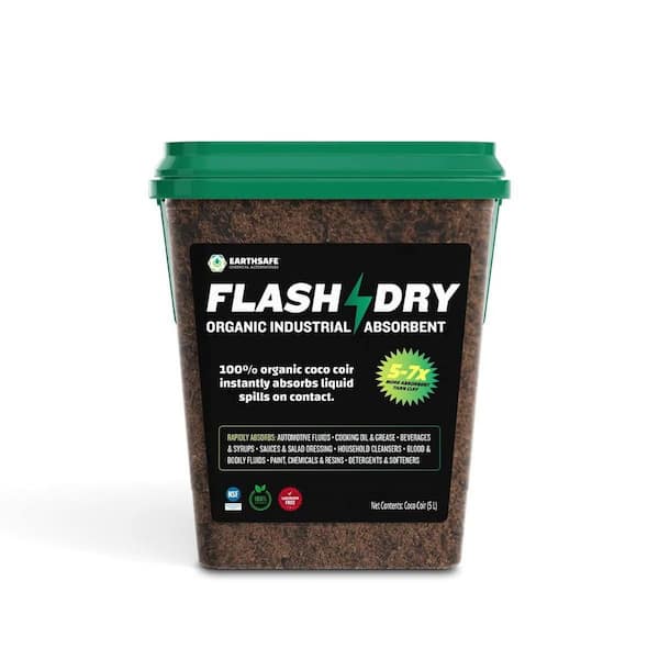 5-Liter Organic Super Spill Absorber Bucket with Coconut Coir-Fast-Acting, Food Safe, EPA Compliant