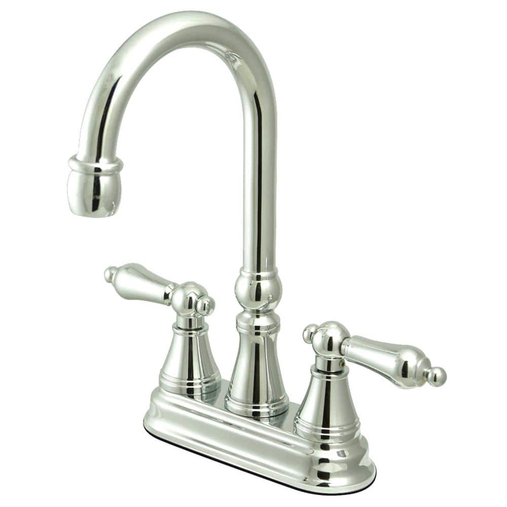 Kingston Brass Governor 2Handle Deck Mount Gooseneck Bar Prep Faucets