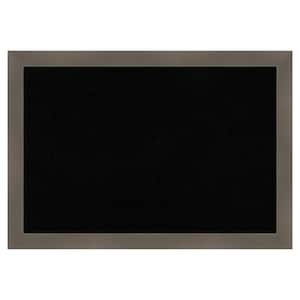Edwin Clay Grey Wood Framed Black Corkboard 26 in. x 18 in. Bulletin Board Memo Board
