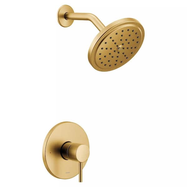 Align 1 Handle Shower Trim Kit in Brushed Gold (Valve Not Included)