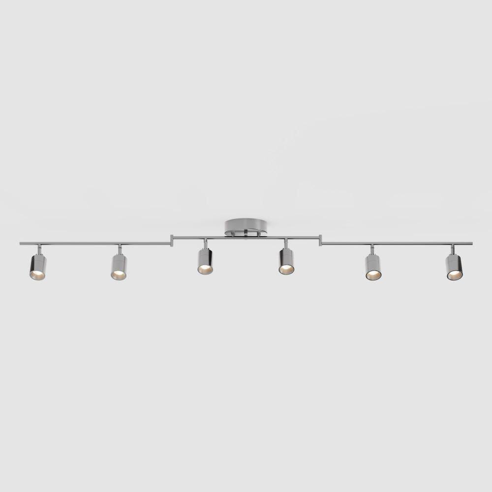 Shura Brushed Nickel 6-Light Swivel Track w/ Rotatable Heads, Integrated LED, 5 ft. Track Lighting Kit, 3000k, 3000 Lmn price history on PriceWatchPro
