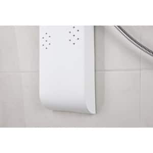 Swan 64 in. 3-Jetted Full Body Shower Panel with Heavy Rain Shower and Spray Wand in White (Valve Included)