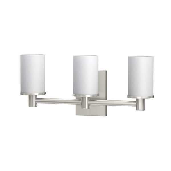 Modern Farmhouse 3-Light Satin Nickel Sconce