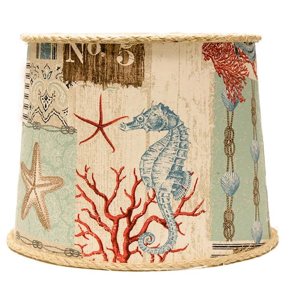 Homestyle 14 in. x 13 in. Multi-Colored Lamp Shade