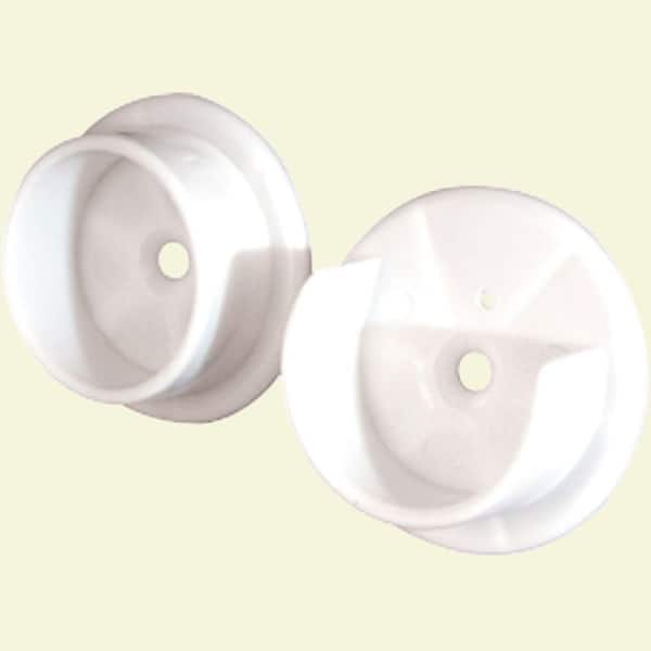 Prime-Line Closet Pole Sockets, 1-3/8 in., Plastic, White