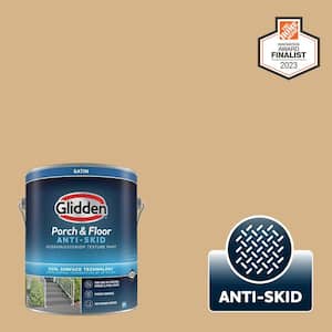 1 gal. PPG1092-4 Craftsman Gold Satin Interior/Exterior Anti-Skid Porch and Floor Paint with Cool Surface Technology