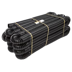 FLEX Drain Pro 4 in. x 100 ft. Black Copolymer Perforated Drain Pipe