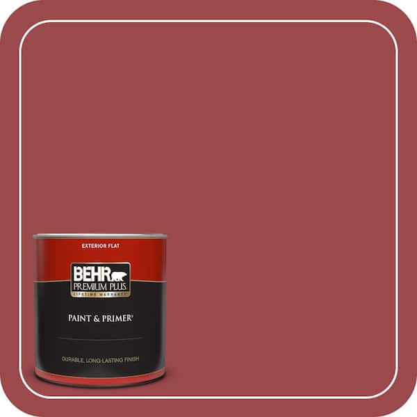 BEHR PREMIUM PLUS 1 qt. #ECC-10-3 Holly Berry Flat Exterior Paint & Primer