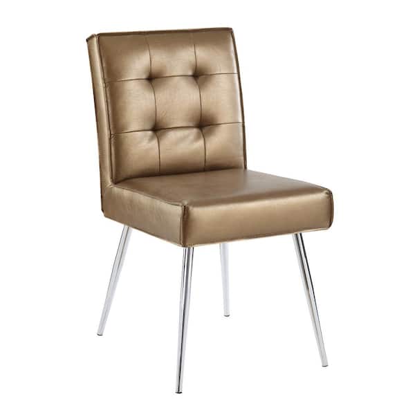 OSP Home Furnishings Amity Sizzle Copper Fabric Tufted Dining Chair