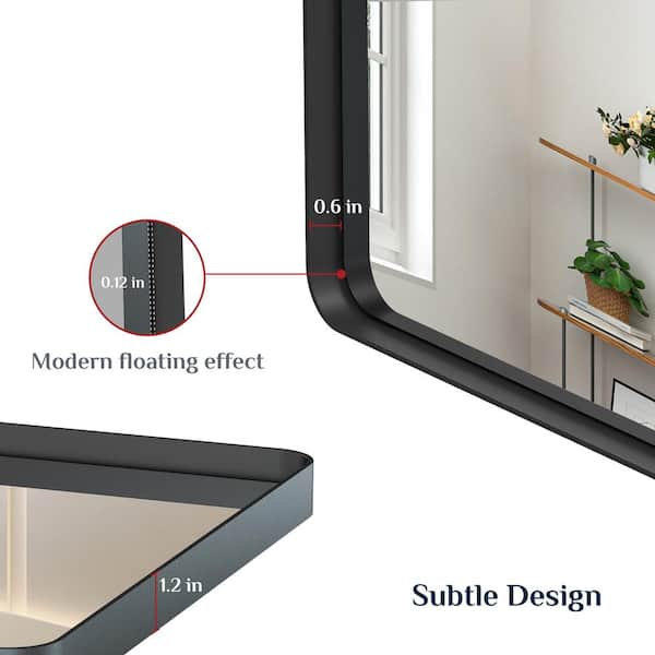 KeonJinn 55 in. W x 36 in. H Modern Rectangular Aluminum Framed