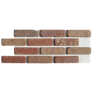 Brickwebb Columbia Street Thin Brick Sheets - Flats (Box of 5 Sheets) - 28 in. x 10.5 in. (8.7 sq. ft.)