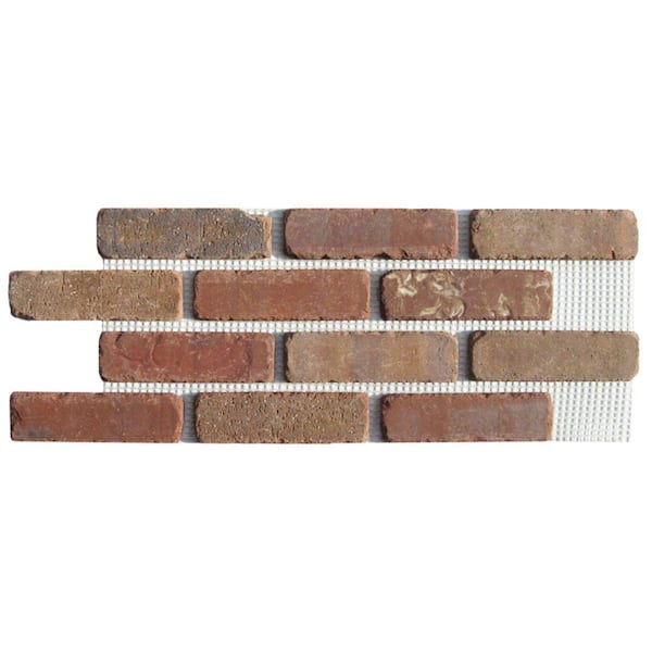 Old Mill Brick Brickwebb Columbia Street Thin Brick Sheets - Flats (Box of 5 Sheets) - 28 in. x 10.5 in. (8.7 sq. ft.)