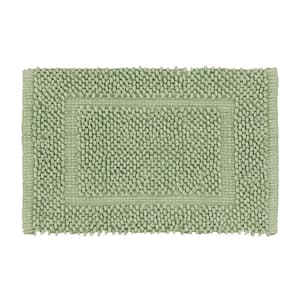 Laura Ashley Heathered Crochet Border Sage Green 17 in. x 24 in