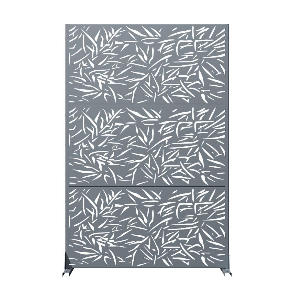"72"" H x 47"" W Cambrian Gray Metal Privacy Screen, Freestanding Outdoor Room Divider for Patio, Balcony, and Poolside" price history on PriceWatchPro