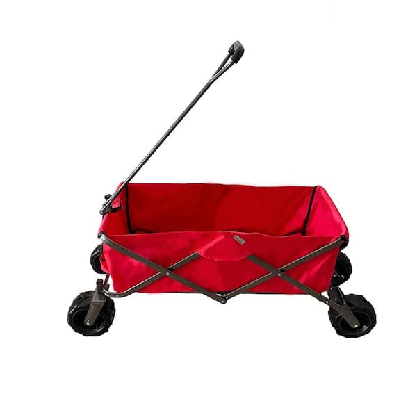 Willit 0 cu. ft. 44 in. L x 18.5 in. W x 20.5 in. H Steel Garden Cart, Red