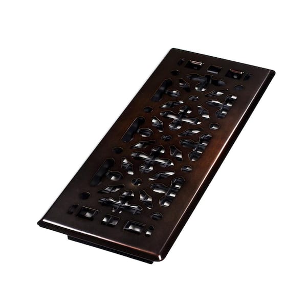 Decor Grates 4 in. x 12 in. Steel Floor Register, Oil-Rubbed Bronze