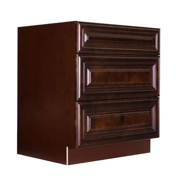 LIFEART CABINETRY Edinburgh Assembled 6 in. x 34.5 in. x 24 in. Base Spice Drawer Cabinet in Espresso