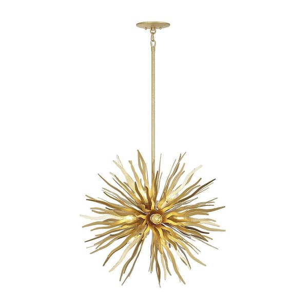 Killiam 28 in. W x 31 in. H 12-Light Cavalier Gold Sputnik Pendant