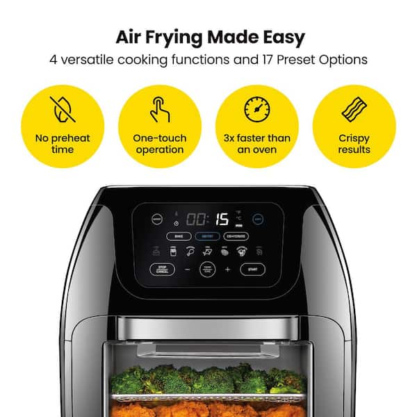 Chefman Air Fryer, 5 Qt., Digital Air Fryer, Matte Black RJ38-5-T-BLACK -  The Home Depot