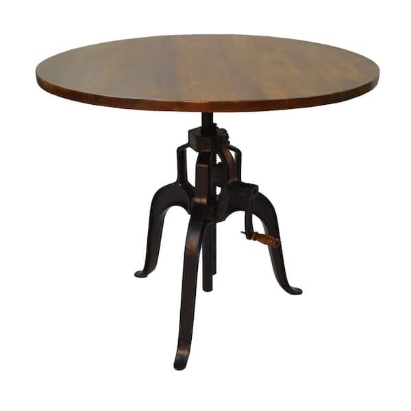 Carolina Forge Bentley Chestnut Adjustable Crank Table