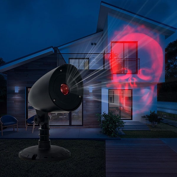 Northlight Halloween Skull Outdoor Light Show Projector-8&quot