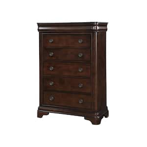 Conley 5-Drawer Cherry Chest of Drawers