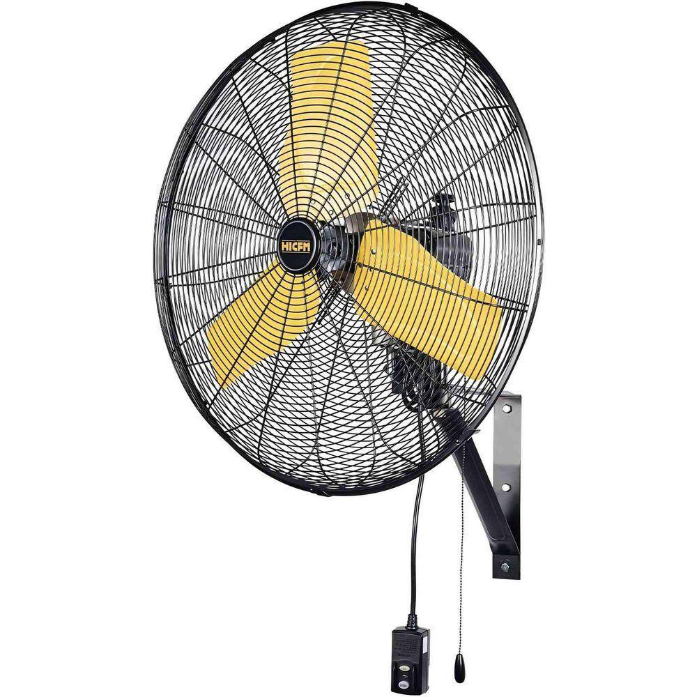 24 in. 3-Speed 8900 CFM Oscillating Wall Fan In Yellow, High Velocity Indoor/Outoor Wall Mounted Fans with GFCI Plug price history on PriceWatchPro