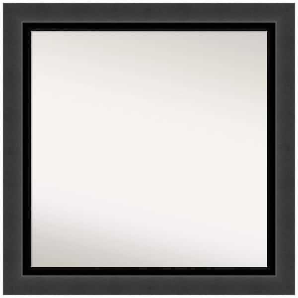 Amanti Art Tuxedo Black 31 in. W x 31 in. H Non-Beveled Bathroom Wall Mirror in Black