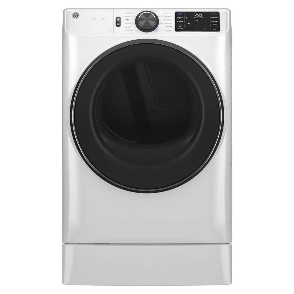 7.8 cu.ft. Smart Front Load Gas Dryer in White with Steam and Sanitize