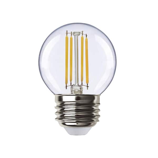 Photo 1 of 60-Watt Equivalent G16.5 ENERGY STAR and CEC Title 20 Dimmable Filament LED Light Bulb Daylight (3-Pack)