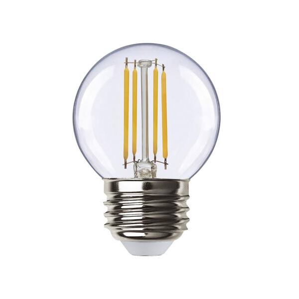 Photo 1 of 60-Watt Equivalent G16.5 ENERGY STAR and CEC Title 20 Dimmable Filament LED Light Bulb Daylight (3-Pack)