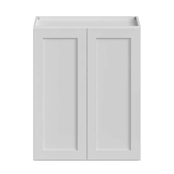 33 in. W x 12 in. D x 30 in. H Plywood Ready to Assemble Shaker Wall Kitchen Cabinet in White with Adjustable Shelves