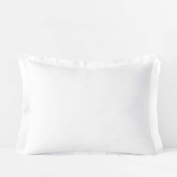 The Company Store Legends Hotel Relaxed Solid Washed White Linen Standard Sham