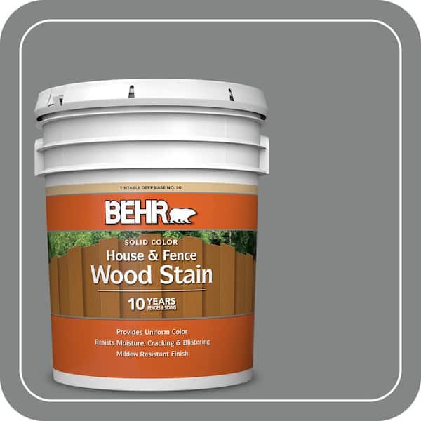 5 gal. #6795 Slate Gray Solid Color House and Fence Exterior Wood Stain