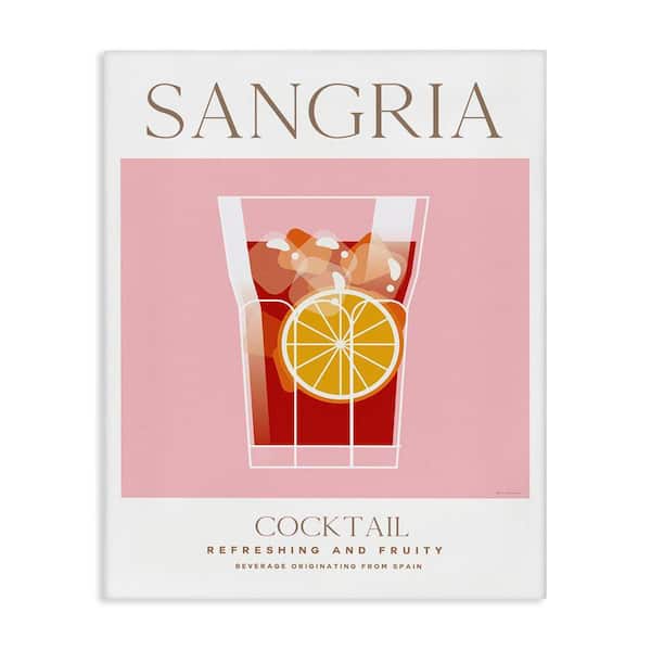 Stupell Industries Chic Minimal Sangria by Omar Escalante Unframed Food Graphic Art Print 40 in. x 30 in.