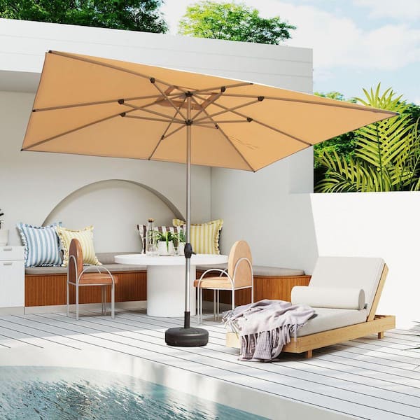 7 1 2 ft push up patio umbrella in tan Sunnyglade 7.5' Outdoor Table Umbrella Tilt Crank These light Style Selections 7.5-ft Steel Tan