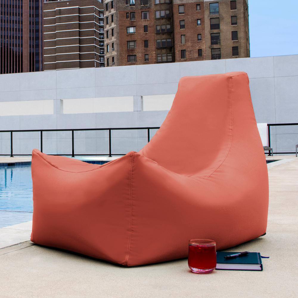 Jaxx Juniper Flamingo Outdoor Bean Bag Patio Lawn Chair in a poolside setting