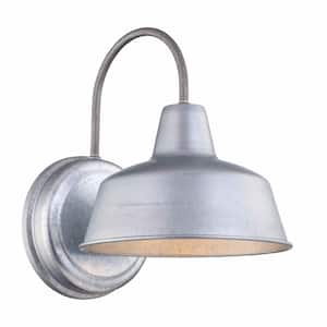 1- Light Galvanized Finished Outdoor Barn Sconce