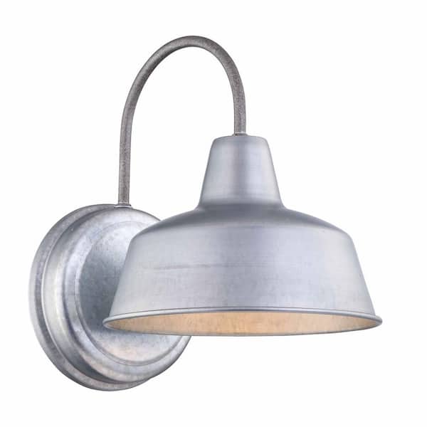 Pia Ricco 1- Light Galvanized Hardwired Outdoor Barn Light Sconces