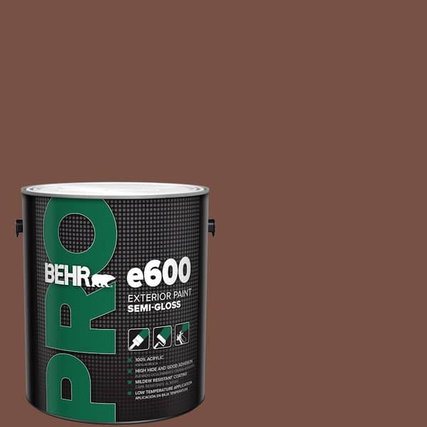BEHR PRO 1 gal. #S190-7 Toasted Pecan Semi-Gloss Exterior Paint