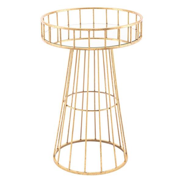 ZUO Metal Gold Small Round Table