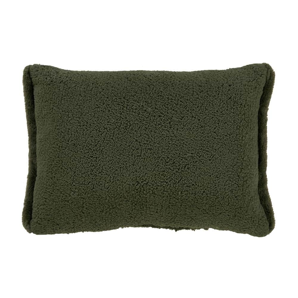 Nordic Rectangular Quilted Boudoir Throw Pillow with Braided Knit