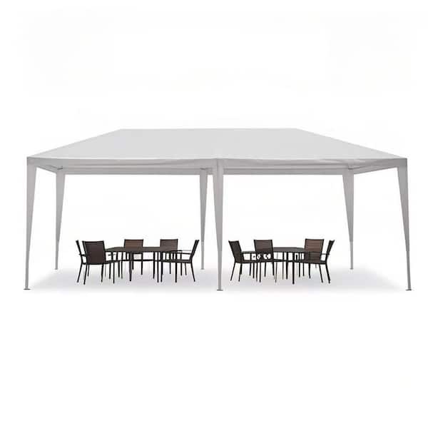 10 ft. x 20 ft. White Outdoor Garden Gazebo Wedding Party Tent Canopy Marquee without Sidewalls